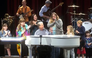 Brian Wilson and his family at the Greek Theatre concert in Los Angeles.